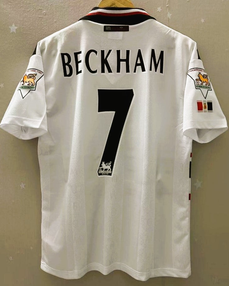 David Beckham 1998 MAN U JERSEY WHITE