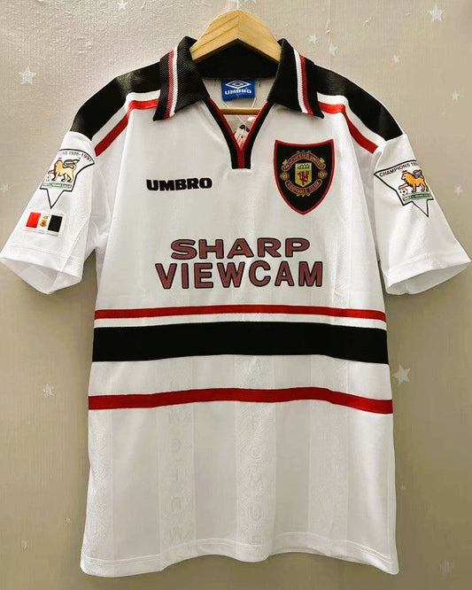 David Beckham 1998 MAN U JERSEY WHITE